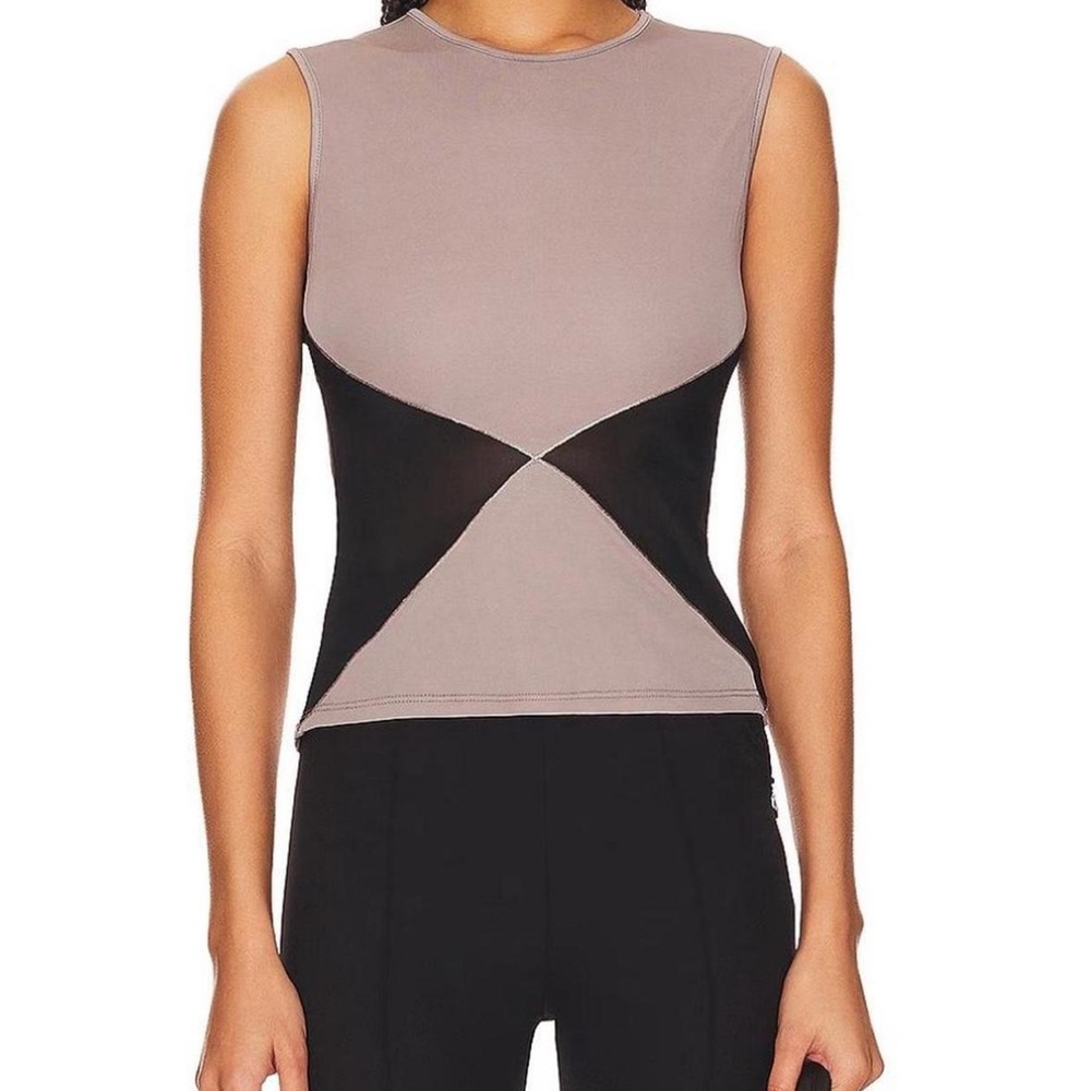 Miaou nwt grey and black Sasha tank top